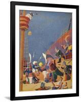 The Fight with the Corsairs, 1937-Sydney George Hulme Beaman-Framed Giclee Print