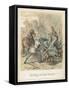 The Fight with the Dragon-Theodor Hosemann-Framed Stretched Canvas