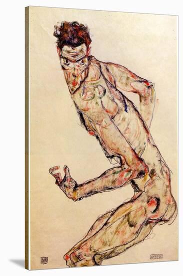 The Fighter, 1913-Egon Schiele-Stretched Canvas