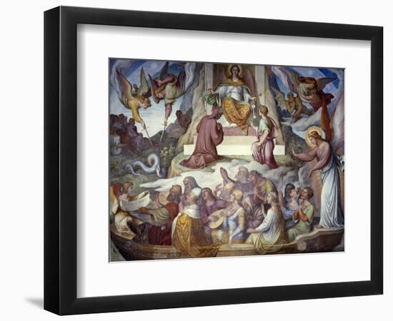 The Fighter of Souls, Fresco-Joseph Anton Koch-Framed Giclee Print