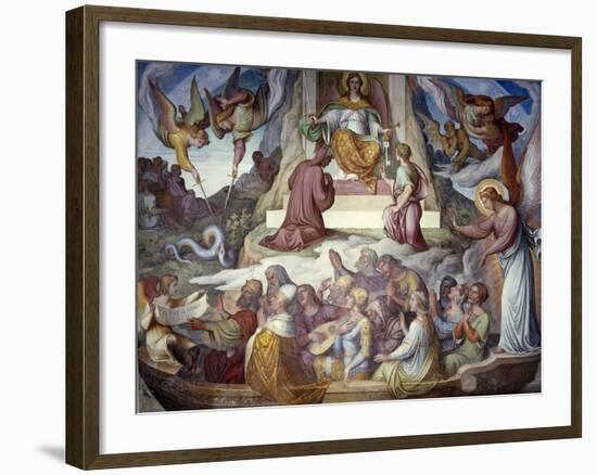 The Fighter of Souls, Fresco-Joseph Anton Koch-Framed Giclee Print