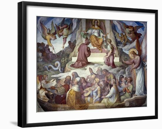 The Fighter of Souls, Fresco-Joseph Anton Koch-Framed Giclee Print