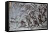 The Fighters, 16th Century-Taddeo Zuccaro-Framed Stretched Canvas