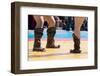 The Fighters in National Boots are Ready to Mongolian Wrestling.-Paha_L-Framed Photographic Print