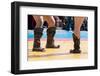 The Fighters in National Boots are Ready to Mongolian Wrestling.-Paha_L-Framed Photographic Print