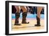 The Fighters in National Boots are Ready to Mongolian Wrestling.-Paha_L-Framed Photographic Print