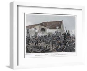 The Fighting at la Haye-Sainte-R Knoetel-Framed Art Print