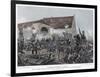 The Fighting at la Haye-Sainte-R Knoetel-Framed Art Print