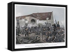 The Fighting at la Haye-Sainte-R Knoetel-Framed Stretched Canvas