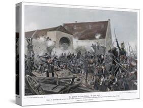 The Fighting at la Haye-Sainte-R Knoetel-Stretched Canvas