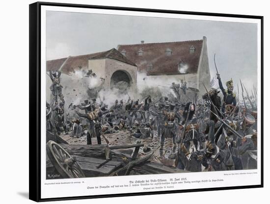 The Fighting at la Haye-Sainte-R Knoetel-Framed Stretched Canvas