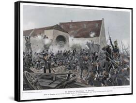 The Fighting at la Haye-Sainte-R Knoetel-Framed Stretched Canvas