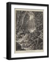 The Fighting in Burmah, Dacoits in Ambush-William Heysham Overend-Framed Giclee Print