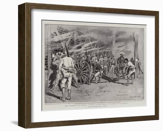 The Fighting in Manila, United States Troops in Action at Calumpit-Charles Edwin Fripp-Framed Giclee Print