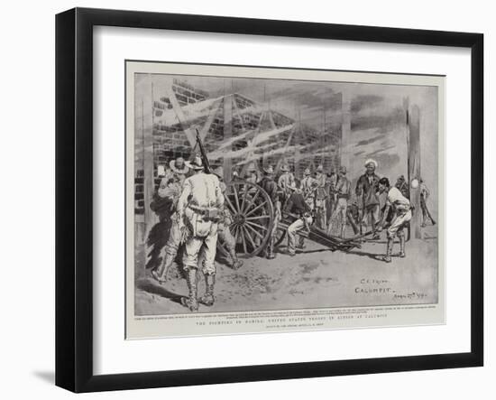 The Fighting in Manila, United States Troops in Action at Calumpit-Charles Edwin Fripp-Framed Giclee Print