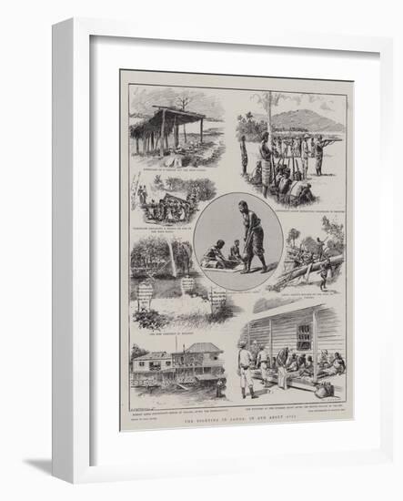 The Fighting in Samoa, in and About Apia-Paul Destez-Framed Giclee Print