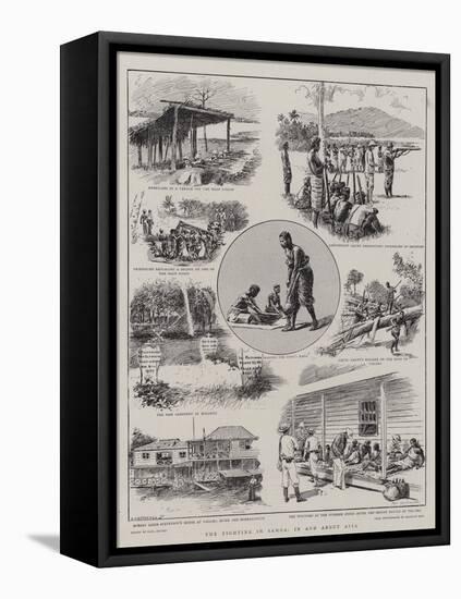 The Fighting in Samoa, in and About Apia-Paul Destez-Framed Stretched Canvas