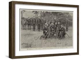 The Fighting in Upper Burma, a Mountain Mule Battery of the Royal Artillery at Drill-null-Framed Giclee Print