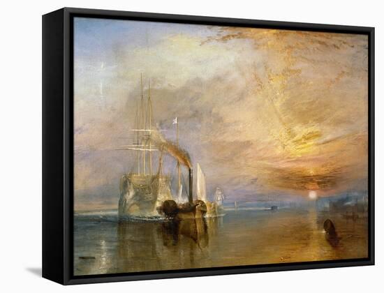 The "Fighting Temeraire" Tugged to Her Last Berth to be Broken Up, Before 1839-J^ M^ W^ Turner-Framed Stretched Canvas