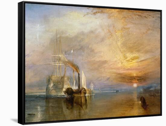 The "Fighting Temeraire" Tugged to Her Last Berth to be Broken Up, Before 1839-J^ M^ W^ Turner-Framed Stretched Canvas