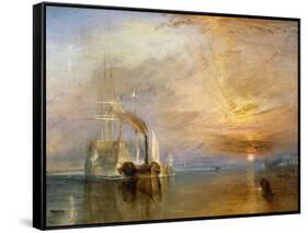 The "Fighting Temeraire" Tugged to Her Last Berth to be Broken Up, Before 1839-J^ M^ W^ Turner-Framed Stretched Canvas