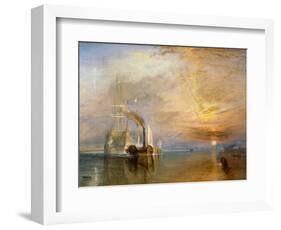 The "Fighting Temeraire" Tugged to Her Last Berth to be Broken Up, Before 1839-J^ M^ W^ Turner-Framed Premium Giclee Print