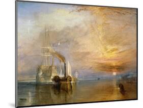 The "Fighting Temeraire" Tugged to Her Last Berth to be Broken Up, Before 1839-J^ M^ W^ Turner-Mounted Premium Giclee Print