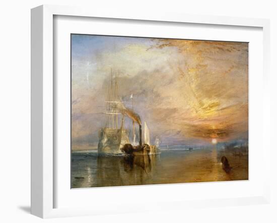 The "Fighting Temeraire" Tugged to Her Last Berth to be Broken Up, Before 1839-J^ M^ W^ Turner-Framed Giclee Print