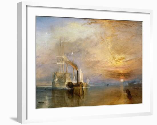 The "Fighting Temeraire" Tugged to Her Last Berth to be Broken Up, Before 1839-J^ M^ W^ Turner-Framed Giclee Print