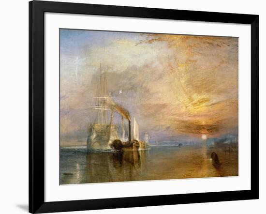 The "Fighting Temeraire" Tugged to Her Last Berth to be Broken Up, Before 1839-J^ M^ W^ Turner-Framed Giclee Print