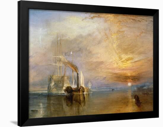 The "Fighting Temeraire" Tugged to Her Last Berth to be Broken Up, Before 1839-J^ M^ W^ Turner-Framed Giclee Print