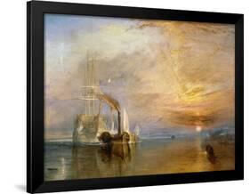 The "Fighting Temeraire" Tugged to Her Last Berth to be Broken Up, Before 1839-J^ M^ W^ Turner-Framed Giclee Print