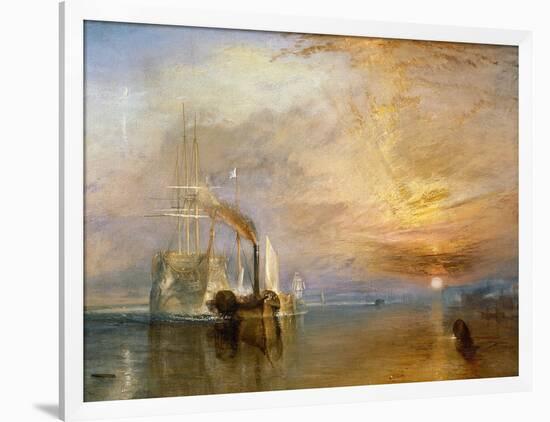 The "Fighting Temeraire" Tugged to Her Last Berth to be Broken Up, Before 1839-J^ M^ W^ Turner-Framed Giclee Print