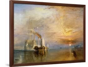 The "Fighting Temeraire" Tugged to Her Last Berth to be Broken Up, Before 1839-J^ M^ W^ Turner-Framed Giclee Print