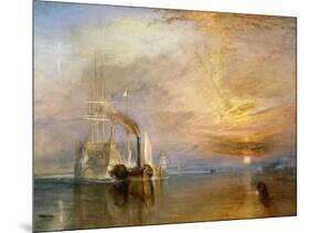 The "Fighting Temeraire" Tugged to Her Last Berth to be Broken Up, Before 1839-J^ M^ W^ Turner-Mounted Giclee Print