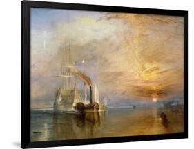 The "Fighting Temeraire" Tugged to Her Last Berth to be Broken Up, Before 1839-J^ M^ W^ Turner-Framed Giclee Print