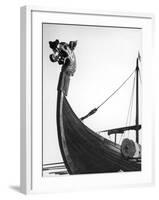 The Figurehead of the Viking Longship "Hugin" at Pegwell Bay Kent England-null-Framed Photographic Print