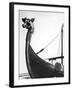 The Figurehead of the Viking Longship "Hugin" at Pegwell Bay Kent England-null-Framed Photographic Print