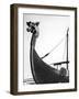 The Figurehead of the Viking Longship "Hugin" at Pegwell Bay Kent England-null-Framed Photographic Print