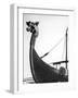 The Figurehead of the Viking Longship "Hugin" at Pegwell Bay Kent England-null-Framed Photographic Print