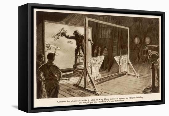 The Filming of King Kong-J. Simont-Framed Stretched Canvas