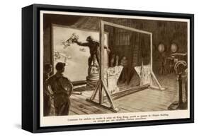 The Filming of King Kong-J. Simont-Framed Stretched Canvas