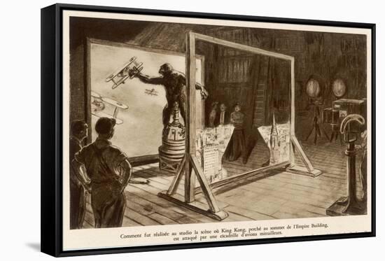 The Filming of King Kong-J. Simont-Framed Stretched Canvas