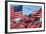 The final flight of the Space Shuttle Columbia flies on 9/21/12 over US Flags at Peperdine Unive...-null-Framed Photographic Print