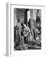 The Final Interior Decoration and Sealing of Tutankhamun's Tomb, Egypt, 1325 BC-Fortunino Matania-Framed Giclee Print