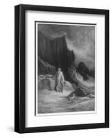 The Finding of King Arthur, Illustration from 'Idylls of the King' by Alfred Tennyson (Engraving)-Gustave Doré-Framed Giclee Print