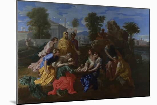 The Finding of Moses, 1651-Nicolas Poussin-Mounted Giclee Print