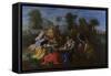 The Finding of Moses, 1651-Nicolas Poussin-Framed Stretched Canvas