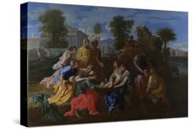 The Finding of Moses, 1651-Nicolas Poussin-Stretched Canvas