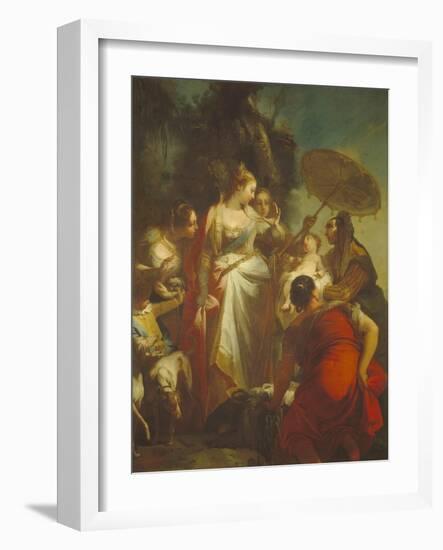 The Finding of Moses, 1730S-Giovanni Battista Crosato-Framed Giclee Print